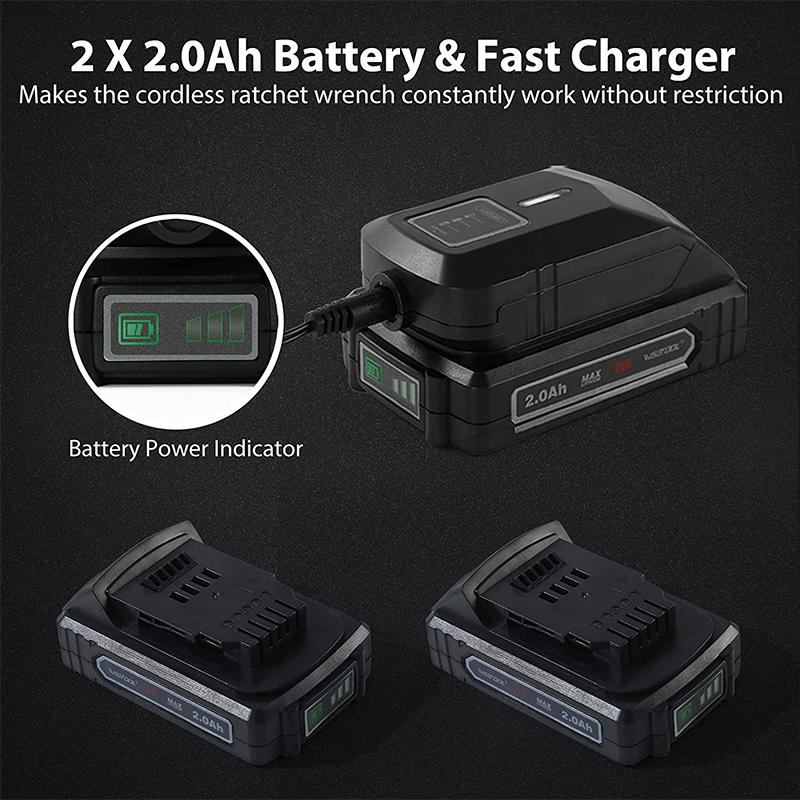 20V 无绳锂电池 3/8 英寸棘轮扳手