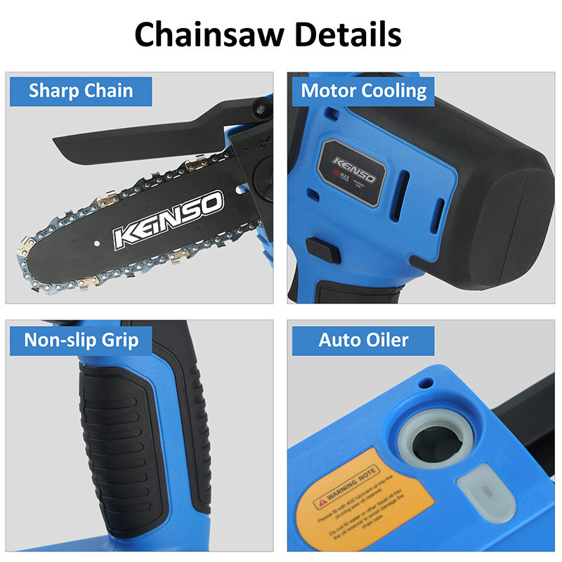 20V 无绳锂电池 8 英寸无刷重型修枝锯 迷你链锯